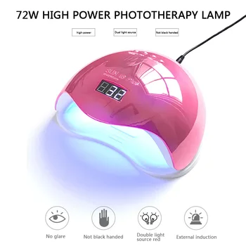 72W Nagu Žāvētājs ar UV Lampas LED Lampas Nagus Ar 30 Led USB Fēns Lampas Konservēšanas Gēla poļu Auto Uzrādi Nagu Manikīrs Rīks