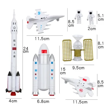 7Pcs/Uzstādīt Kosmosa Izpētes Raķešu Rotaļlietas Pilotējamo Lidojumu Kosmisko Satelītu Simulācijas Modelis, Rotaļlietas Agri, Izglītība, Izklaide, Rotaļlietas