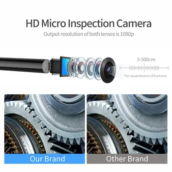 8mm Dual Endoskopu Kameras WiFi BorescopeI Pārbaudes 2.0 MP Bezvadu Čūska Kamera Kanalizācijas Kamera, Android un iOS Viedtālruni