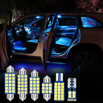 8pcs Auto LED Spuldzes Interjera Dome Lasīšanas Gaismas numura zīme Honda CR-V CRV CR V 2007 2008 2009 2010 2011 2012 Piederumi