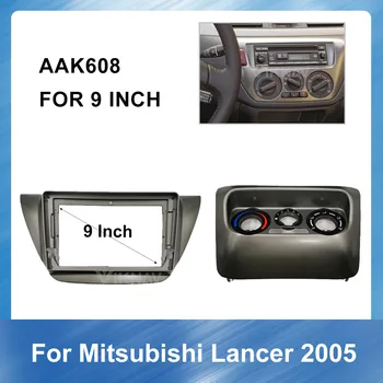 9 Collas Mitsubishi Lancer 2005 2 din Radio Fascijas Stereo Audio Panel Mount Uzstādīšana Dash Komplekts Rāmis Adapteris Radio Ster