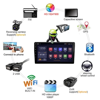 9 collu Android 8.1 Auto Radio ar DVD multimediju Atskaņotāju chevrolet BURA 2009. gada līdz. gadam GPS Navigācijas sistēma Audio aksesuāri no 2 din