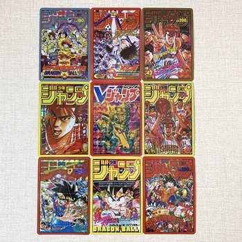 9pcs/set Lēkt 50. Gadadienu Uper Saiyan Goku, Vegeta Hobijs Kolekciju Spēli Anime Kolekcija Kartes