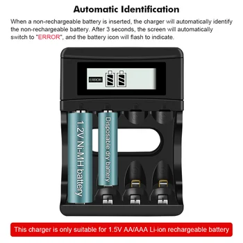 AA + AAA uzlādējamās baterijas 1,5 V AA AAA li-ion akumulatoru, lukturīšu rotaļlietas skatīties MP3 atskaņotājs aa litija batteriies