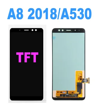 AAA+ Samsung A8 2016 A800 lcd displejs A8000 LCD A8100 A810 Displejs A8 Plus A8+ 2018 A730 LCD Touch A530 A530F Ekrāns
