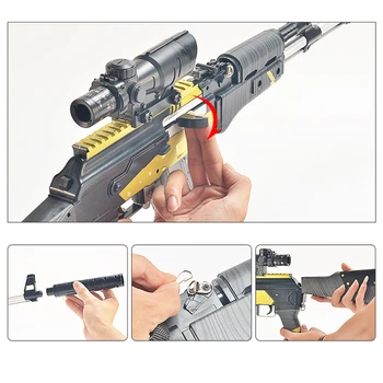 AK 47 AKM Uzbrukums Šautene Rotaļu Ieroči Ūdens Gēla Lodīšu Pistoli Bērniem Dāvanas Ieroci Vienā Šaut 4x darbības Joma Āra Šaušanas Spēles Rotaļlietas Zēns