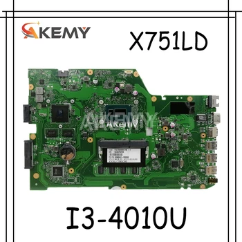 Akemy X751LD portatīvo datoru mātesplati Par Asus R752L X751L X751LN testa sākotnējā mainboard I3-4010U GT820M