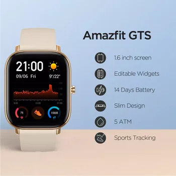 Amazfit GTS Smart Skatīties Global Versija Noliktavā 5ATM Ūdensizturīgs Peldēšana 14 Dienas Akumulatora Mūzikas Vadības Android, Ios Tālruni