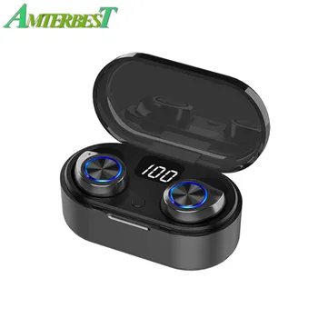 AMTER TW80 TWS Bluetooth Austiņas Taisnība Bezvadu 5.0 Austiņas Sporta Darbojas Stereo Austiņas Atbalsta iOS/Android Tālruņiem
