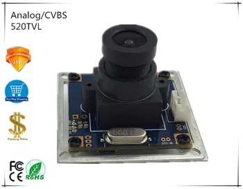 Analogā/CVBS 520TVL 7030 CMOS Kameras Moduļa ar M12 Objektīvs 2.8-12mm 9-24V DC 12V izejas 850nm IR-Fliter 38*38mm BNC Koaksiālie CCTV