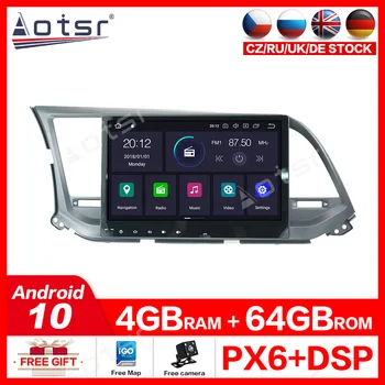 Android 10.0 4G+64GB GPS Radio Multimediju atskaņotāju Hyundai Elantra 2016 2017 2018 auto, Auto Stereo, GPS Vadītājs Vienību radio atskaņotājs