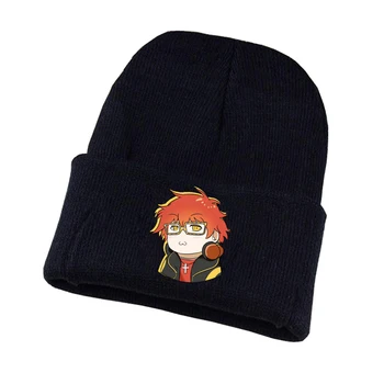 Anime Mystic Messenger Adīta cepure Cosplay Unisex cepure Drukāt Pieaugušo Ikdienas Kokvilnas cepure pusaudžu ziemas Adīta Cepurīte
