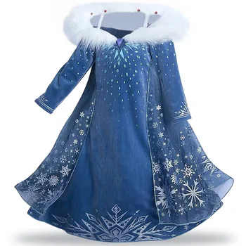 Anna Elsa Kleita Meitenēm, Bērniem Drēbes, Princešu Kleitas Meitenēm Cosplay Karnevāla Puse Kāzu Kleitu Bērnu Apģērbu 8 10 Gadiem