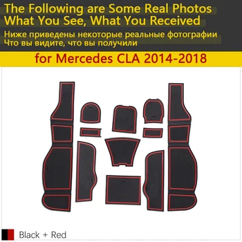 Anti-Slip Gumiju Kausa Pildītās Durvis Groove Mat Mercedes Benz CLA C117 W117 AMG 45~2016 2018 Piederumi mat tālruni