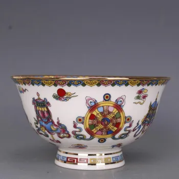 Antīko Qing Qian Ilgi Jingdezhen Keramikas Apdares Bļoda