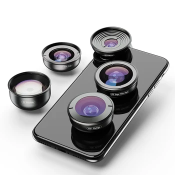 APEXEL 5 in 1 Tālruņa Kameru Lēcu Komplekta Profesionālā HD Fisheye Super Platleņķa Makro Objektīvs Xiaomi Redmi 5. Piezīme Pro iPhone X 7S