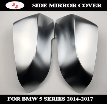Atpakaļskata durvju sānu ārējie spoguļi segtu cpa BMW 5 Series F10 F11 2016 2017 matt silver automašīnas spoguļa vāciņš