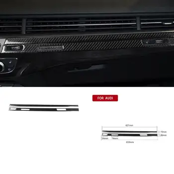 Audi Q7 SQ7 4M 2016-2019 Oglekļa Šķiedras Centrālo Vadības Paneli un Instrumentu Dekoratīvā Paneļa Uzlīmes Aksesuāri