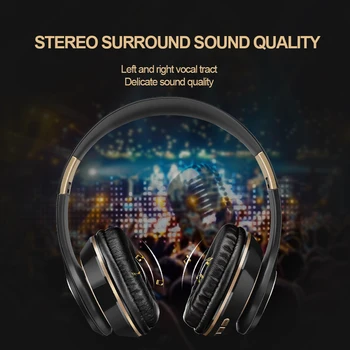 Auriculares Diadema 3D Stereo Austiņas Bluetooth Atbalsts TF Kartes Spēļu Video Austiņas Ar Labu Skaņas Kvalitāti Skaļruņu