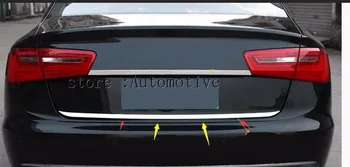 Auto aizmugures durvju apdare,astes stumbrs uzlīme Audi A6 C7 2013 2016 2017 aizmugures bufera vāciņš melns, 1gb