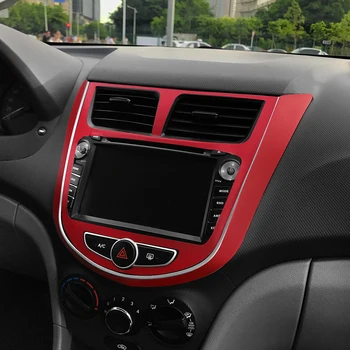 Auto Centrālās Vadības Multivides Radio Panelis Decal Uzlīmes Car Styling Par Hyundai Solaris Verna Akcentu 2011-2017 Piederumi