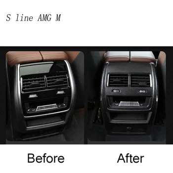 Auto stils Aizmugurējā gaisa kondicionēšanas ventilācijas rāmis izvads apdares lentes aizsardzības Vāka uzlīme BMW X5 G05 Iekšlietu Auto Piederumi