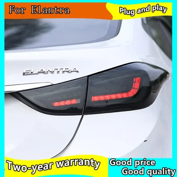 Auto Stils par Hyundai Elantra Aizmugurējie Lukturi 2012. - 2016. gadam VISI LED Elantra dinamisku pagrieziena signāla Astes Gaismas, Aizmugurējie Lukturi dienas gaitas lukturi+Bremzes+Parkā