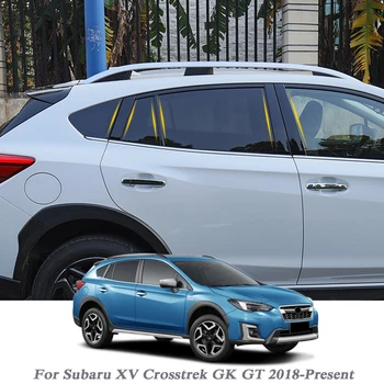Auto Stils Par Subaru XV Crosstrek GK GT 2018-Klāt Automašīnas Logu Apdare Uzlīme Vidējā Slejā, Uzlīmes PVC Ārējā Piederumi