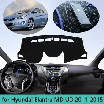 Automašīnas Paneļa Izvairīties no gaismas Segtu Dash Mat Hyundai Elantra MD UD 2011 2012 2013 Auto neslīdoša Saules Ēnā Pad Paklāju