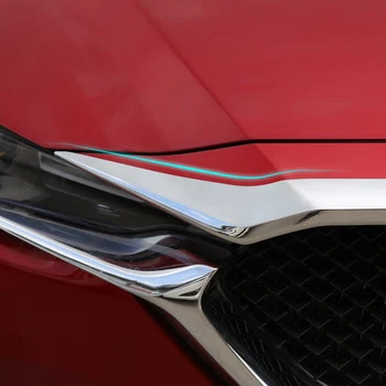 Automašīnas pārsegs apdares lentes auto restes spilgti cinkots priekšējais vāciņš melns, ABS PRIEKŠ Mazda CX-5 2018 Auto-stils