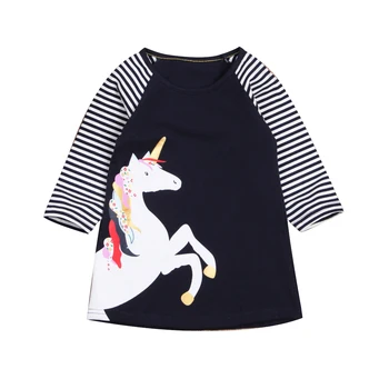Baby Girl Dress Dzīvnieku ar garām Piedurknēm Princese Kleitas, Bērnu Apģērbs, Bērnu Kleitas