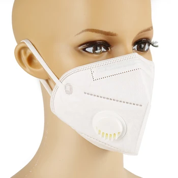 Balts KN95 Ar Elpošanas vārtiem Mascarillas Respiratoru 4 kārtās, ar filtru Aizsardzība, Anti-putekļu Maskas, Sejas Aizsardzības auduma maska