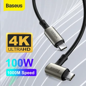 Baseus 5.A USB C uz C Tipa Kabeli Macbook Pro PD100W Gen 2 USB 3.1 Ātri USB C Kabelis Samsung S9, Ņemiet vērā, 9 Ātra Maksas 4.0
