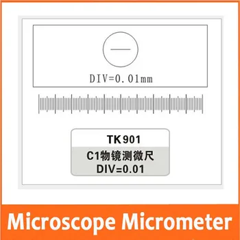 Bezmaksas Piegāde 0.01 MM Mikroskopu Mikrometra Stikla slaidu Tīkliņš Mērīšanas Mikroskopu Mikrometru Kalibrēšanas