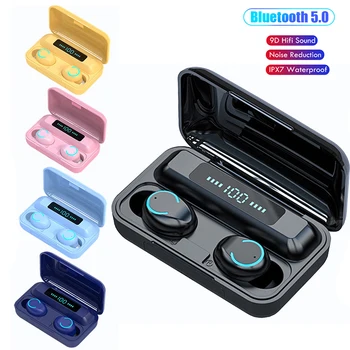 Bezvadu Austiņas TWS F9-9 Bluetooth 5.0 Earbuds Ūdensizturīgs Austiņas ar Trokšņu Slāpēšanas Bezvadu Stereo Bluetooth Austiņas