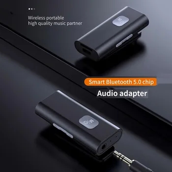 Bezvadu Bluetooth Uztvērējs, Raidītājs Adapteris 3,5 mm AUX Ligzda Audio Atbalsts Mikrofonu Bluetooth 5.0 MP3 Atskaņotājs