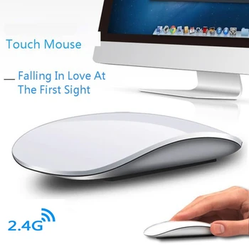 Bezvadu USB Datora Pele Optiskā Magic Mouse Ergonomisku 3D Slim Mause 1600 DPI Ultra Plānas Mazo Biroju Pelēm Apple Macbook