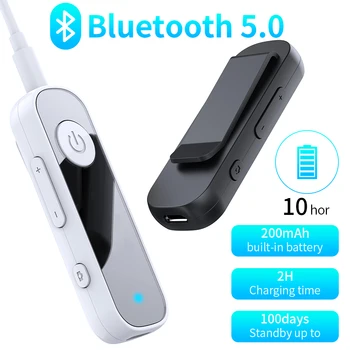 Bluetooth 5.0 Uztvērējs, 3,5 mm AUX Jack Austiņu Auto Skaļrunis Ontvanger Raidītājs Audio Mūzikas Bezvadu Bluetooth Adapteris Klipu