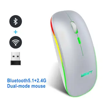 Bluetooth 5.1 Bezvadu Peles Spēļu Ergonomisks Dizains Optisko Slim Peli 1600DPI Izslēgt Birojs Peli Gamer PC Klēpjdators, Desktop