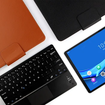 Bluetooth bezvadu Skārienpaliktni Tastatūru Gadījumā Ar Bezvadu Peli Lenovo Cilnes M10 Plus 10.3 TB-X606 Ādas Tablet Keyboard Cover