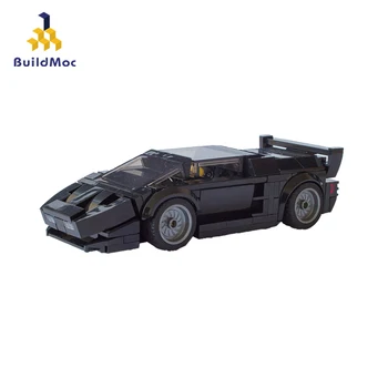 BuildMoc Diy Pilsētas Sporta Stacija Automašīnu Celtniecības Bloki Lamborghinii Pilsētas Komanda, Kravas Automašīnu Māja Bloki Tehnikas Rotaļlietas Zēniem Bērniem