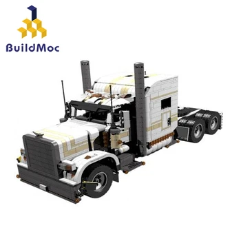 BuildMoc Tehnikas Projektēšana Dump Truck Celtniecības Bloki Transportlīdzekļa Automašīnas Ķieģeļi Uzstādīt Izglītības DIY (do it yourself, Rotaļlietas Bērniem, Zēni