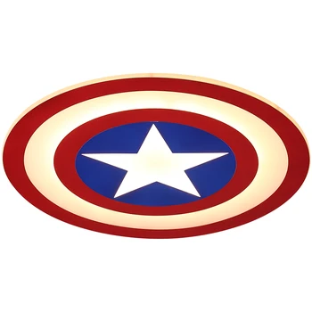 Bērniem LED Griestu Gaismas Captain America Ar Tālvadības pulti Bedoom Mācību Telpa, Akrila Lampas Lamparas De Techo Abajur