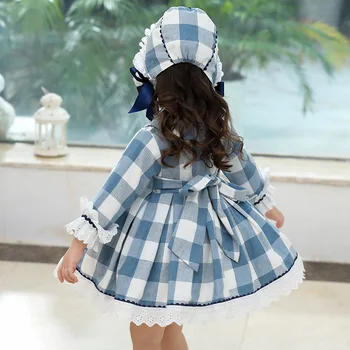 Bērnu kleita jauns baby baby garām piedurknēm kokvilnas kleita spāņu Lolita stils