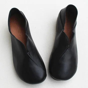 Careaymade-dabiskās Ādas, elpojoši sieviešu kurpes, mīksta vienīgais oriģināls augšējā slāņa ādas,tīra roku, vienu kāju, vienu apavi