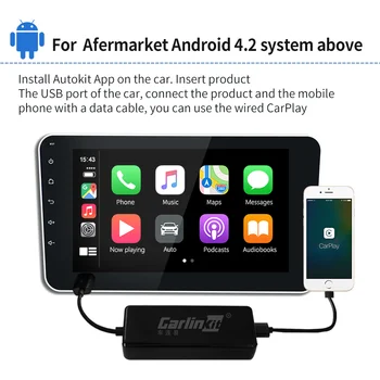 Carlinkit Android Auto Dongle CarPlay USB Vadu, lai Pielāgot Android Sistēma Autokit Navigācijas Mirrolink carplay adapteris airplay
