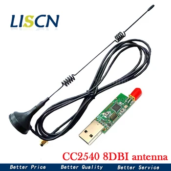 CC2531 Zigbee Emulatora CC-Atkļūdotājs USB Programmētājs CC2540 Meklētāji ar 8DBI antenas Bluetooth Modulis Savienotājs Downloader Kabelis