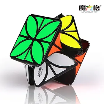 CuberSpeed Qiyi 4 Leaf Clover Kubu Plus Black Ātrumu cube QiYi MoFangGe Āboliņš Kubu Plus puzzle