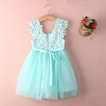 Cute Vasaras Kleita Baby Girl Apģērbu Puse, Mežģīnes, Tills, Ziedu Tērpu Modes Dridesmaid Kleita Sundress Maz Meiteņu Kleita