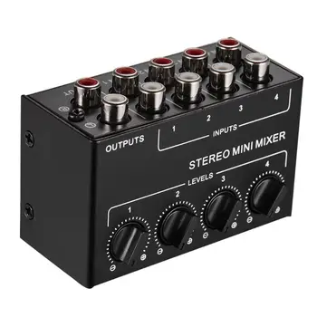 CX400 Mini Stereo 4-Kanālu Pasīvās Mikseris Mikseris Stereo Dozatoru Live Studio 24BB